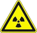 Warnung vor Radioaktivität (DIN 4844-2)