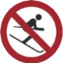 Skifahren verboten